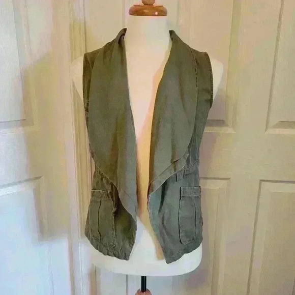 Utility Cargo Vest Military Inspired Multi-Pocket Tactical Style Layering Size S - Picture 2 of 8